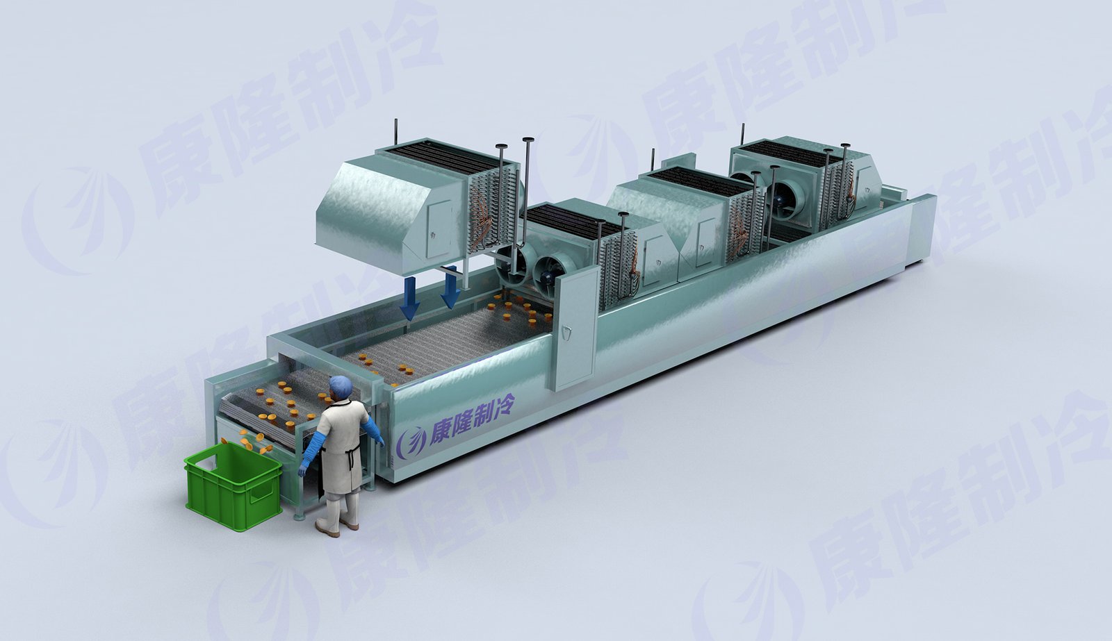 Mesh Belt Tunnel Freezer system layout reference